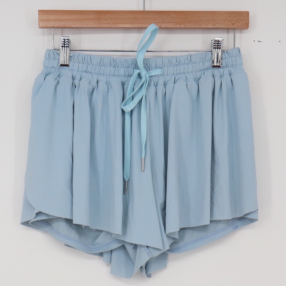 TARSE Flowy Shorts Womens M Athletic Light Blue Spandex Liner Good